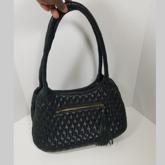 Eric Javits Diamond Quilted Shoulder Bag Tassel - Picture 5 of 7